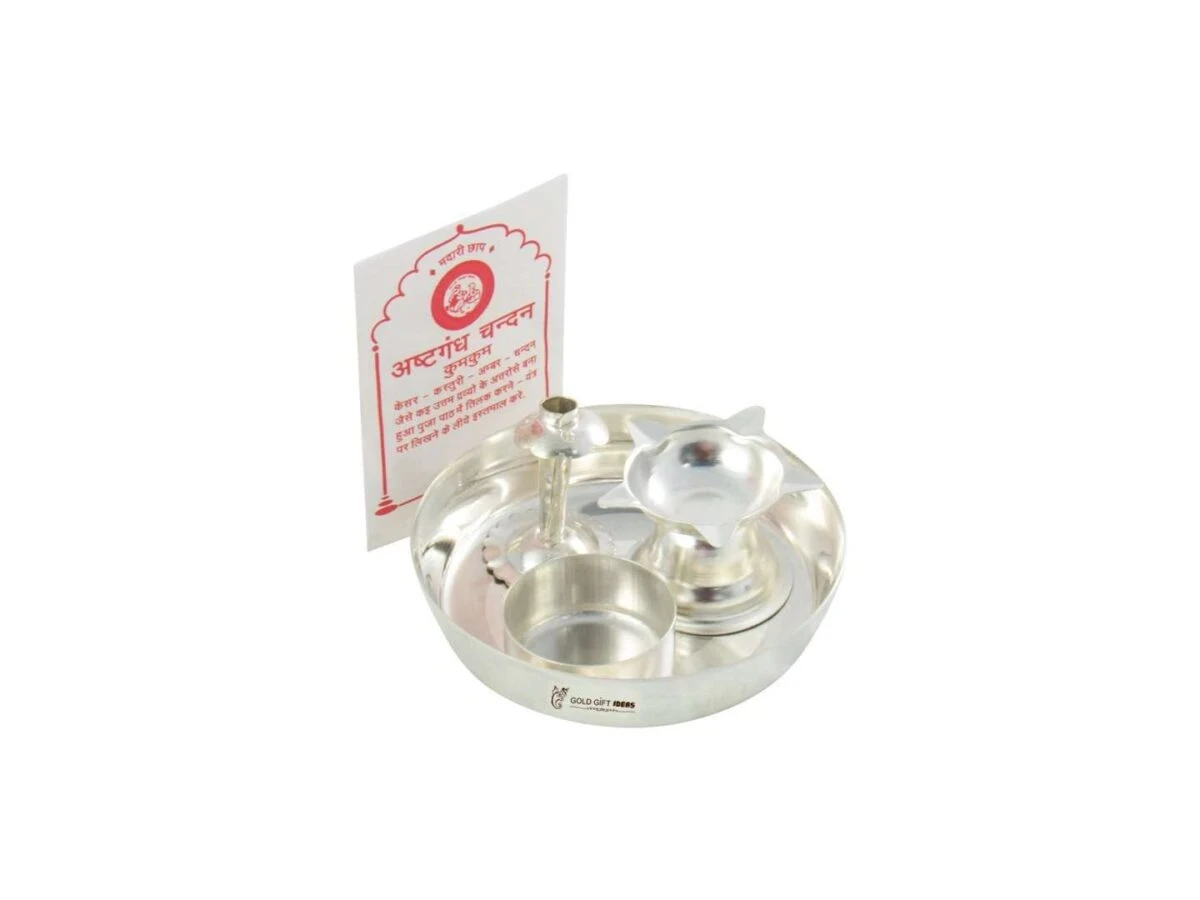 Pooja thali decoration pooja thali set silver pooja thali for home