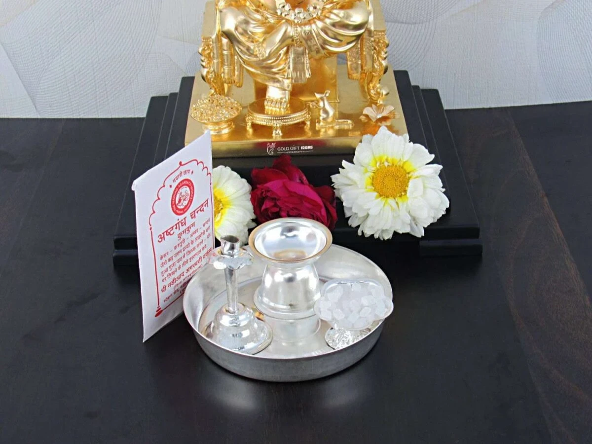 Pooja Thali set, pooja thali silver, pooja thali decoration, Pooja Thali for home pooja thali for diwali
