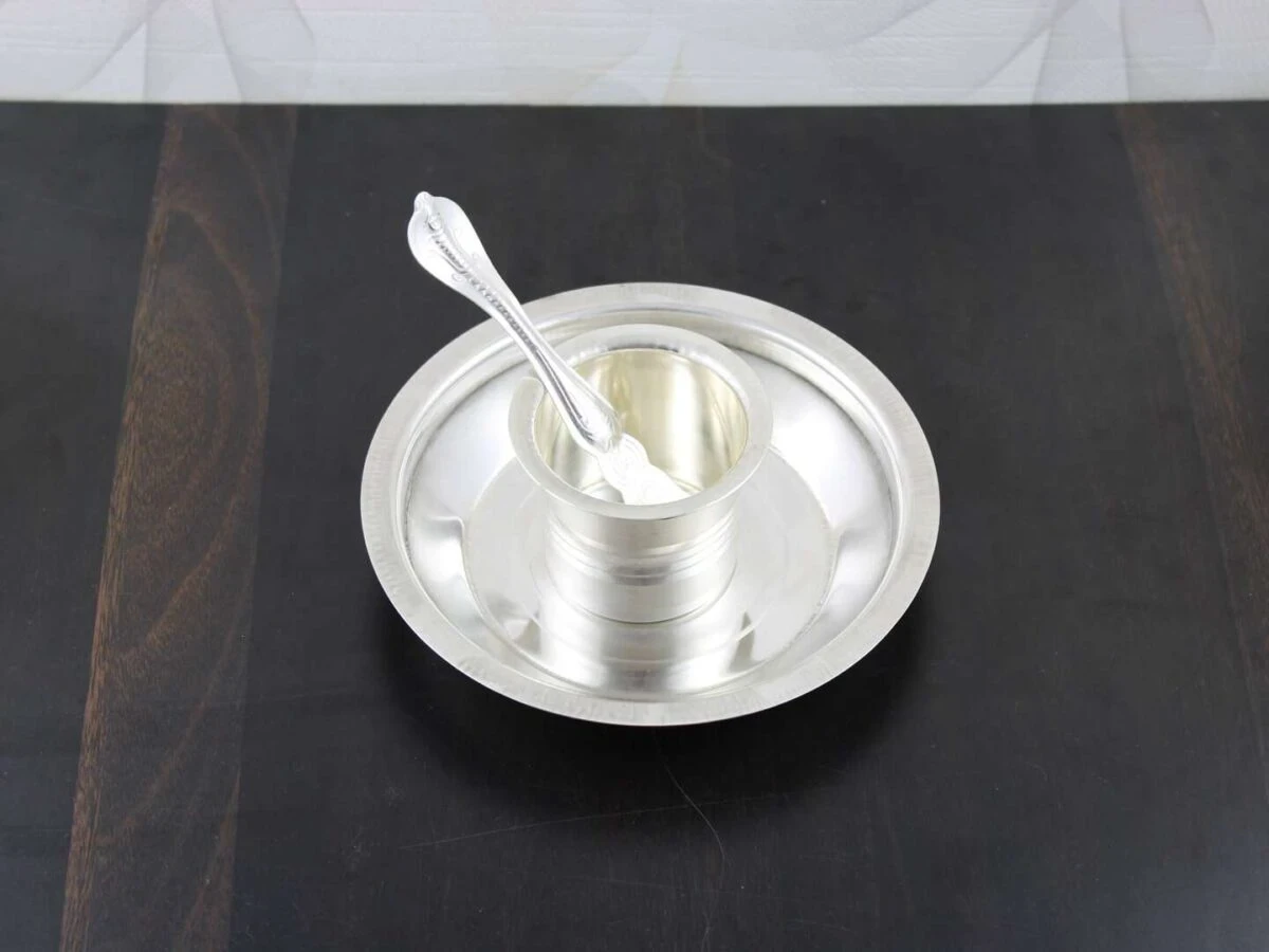 Pooja Thali set, pooja thali silver, pooja thali decoration, Pooja Thali for home, pooja thali set silver, return gifts for housewarming