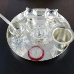 Pooja Thali set, pooja thali silver, pooja thali decoration, Pooja Thali for home, pooja thali set silver