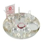 Pooja Thali set, pooja thali silver, pooja thali decoration, Pooja Thali for home, pooja thali set silver, return gifts for housewarming