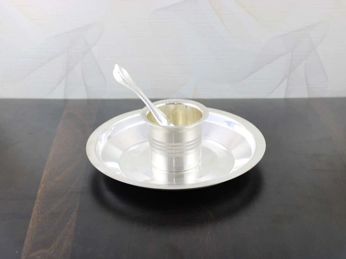 Pooja Thali set, pooja thali silver, pooja thali decoration, Pooja Thali for home, pooja thali set silver, return gifts for housewarming