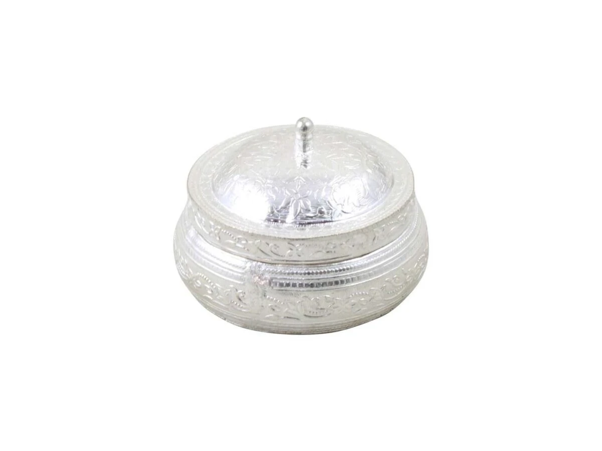 Sindoor dabbi, sindoor box for wedding, sindoor dabbi silver, Pooja items silver, Pooja items for home, kumkum box return gift, pooja items for temple, pooja items for gift, kumkum box silver, sindoor dabbi for women