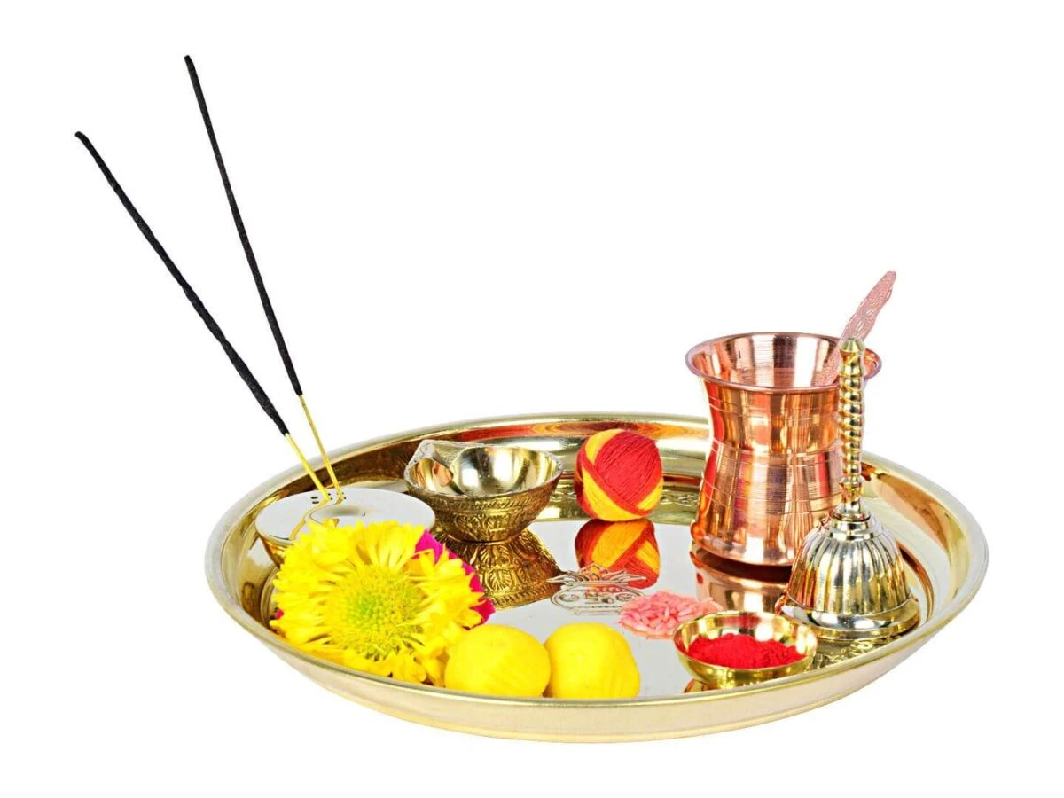 Pooja Thali set, pooja thali silver, pooja thali decoration, Pooja Thali for home, pooja thali set silver, return gifts for housewarming