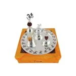 Pooja Thali set, pooja thali silver, pooja thali decoration, Pooja Thali for home, pooja thali set silver, return gifts for housewarming