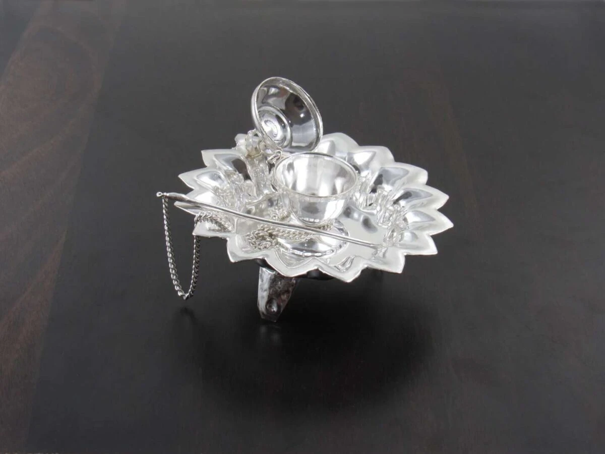 silver kankavati, sindoor box for wedding, kumkum box return gift, Pooja items silver, Pooja items for home, pooja items for temple, pooja items for gift