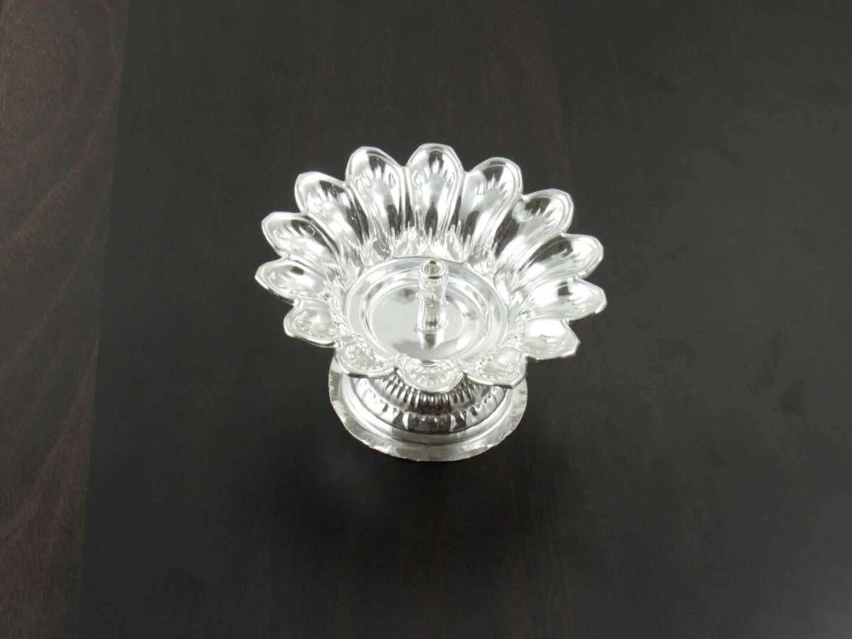 Diya for pooja, diya for temple, Pooja items silver, Pooja items for home, diya for god, pooja items for temple, pooja items for gift