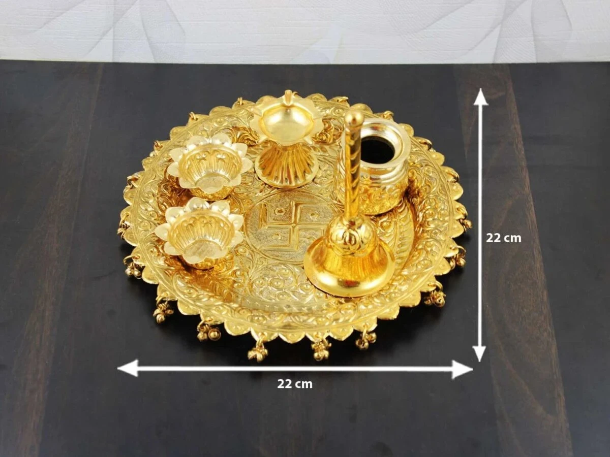Pooja Thali set, pooja thali silver, pooja thali decoration, Pooja Thali for home, pooja thali set silver