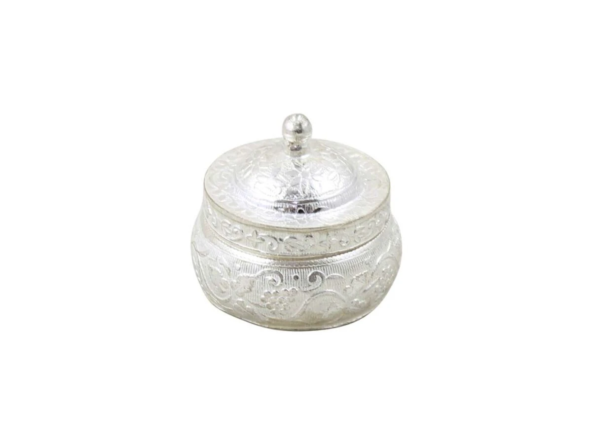 Sindoor dabbi, sindoor box for wedding, sindoor dabbi silver, Pooja items silver, Pooja items for home, kumkum box return gift, pooja items for temple, pooja items for gift, kumkum box silver, sindoor dabbi for women