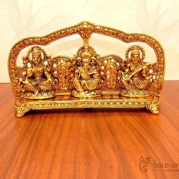 lakshmi ganesh saraswati idols, laxmi ganesh saraswati statue, laxmi ganesh saraswati murti, ganesh laxmi saraswati sitting position, laxmi ganesh saraswati silver idol