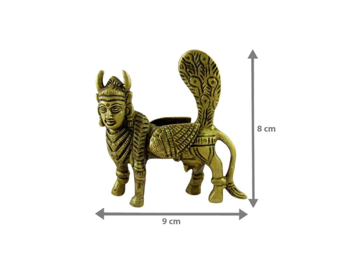 Brass cow and calf brass cow and calf idol ethnic brass kamdhenu cow and calf