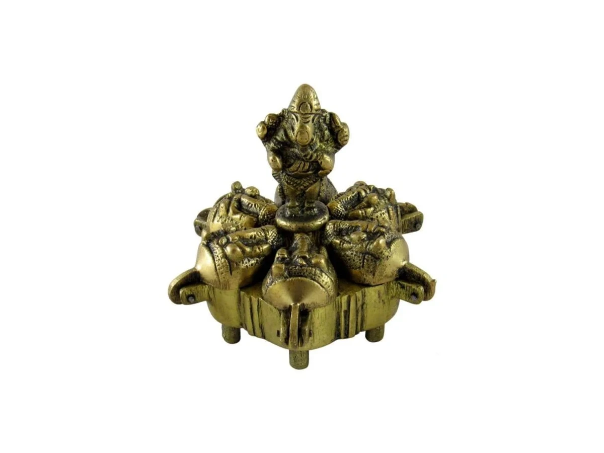 Brass Big Ganesh kankavati for Pooja