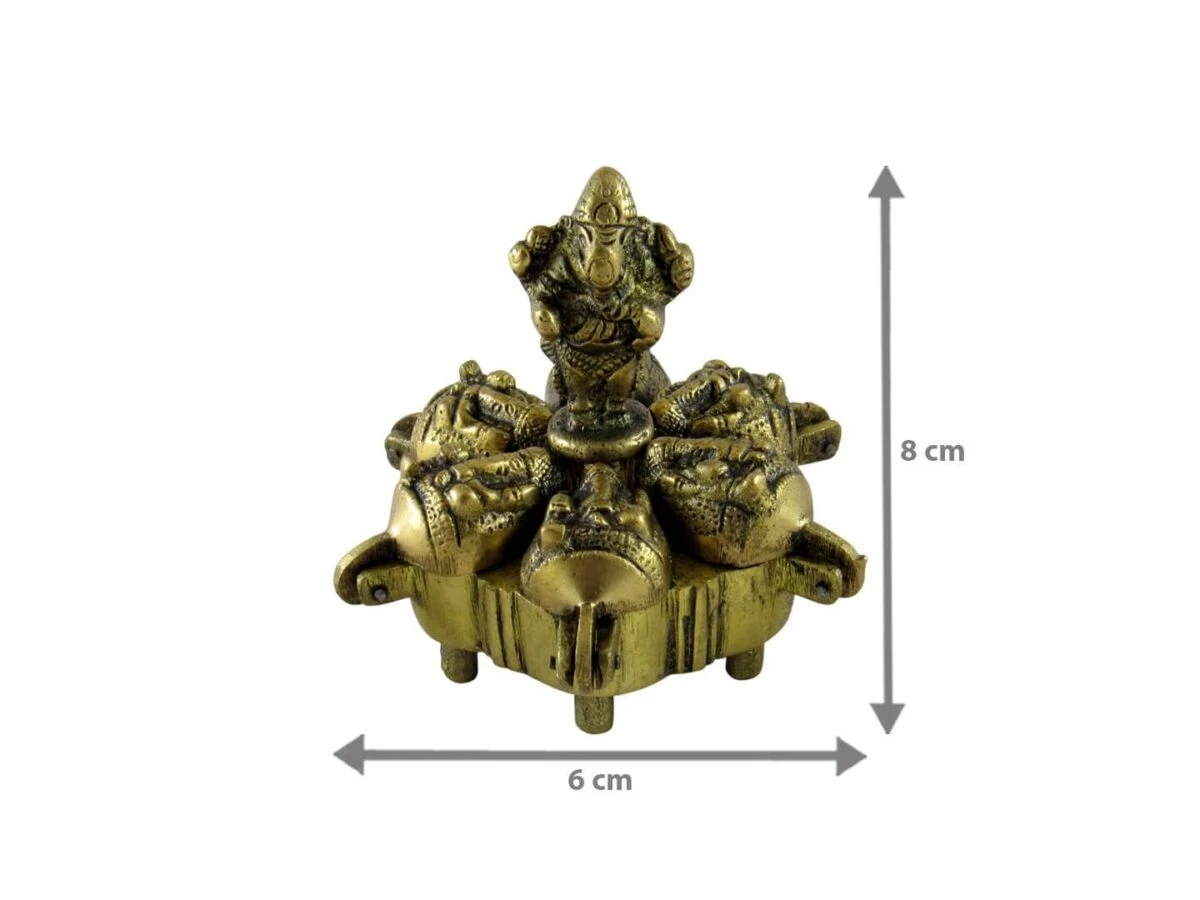 Brass Big Ganesh kankavati for Pooja