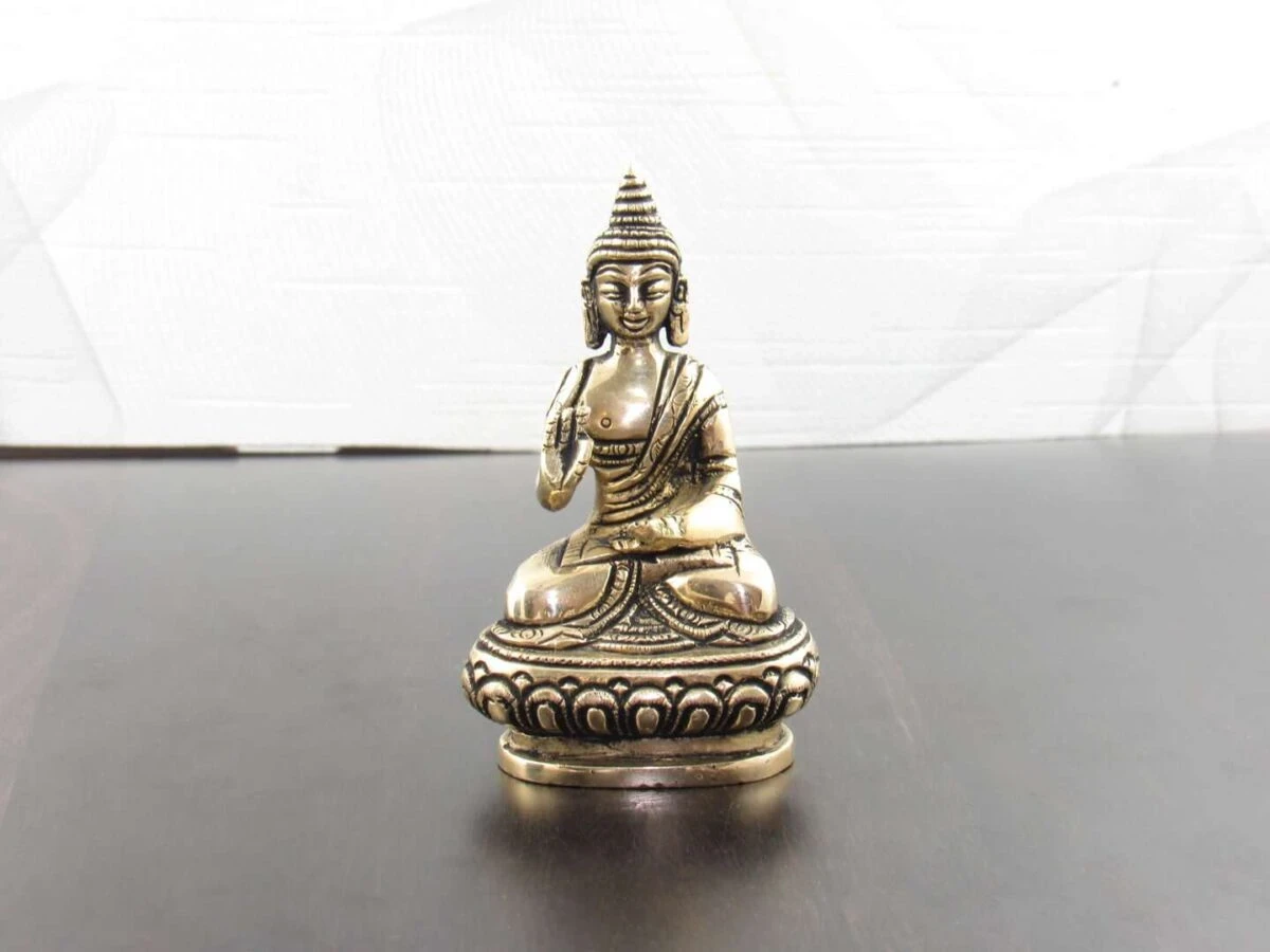 Brass Buddha idol brass Buddha statue brass Buddha face brass Buddha head