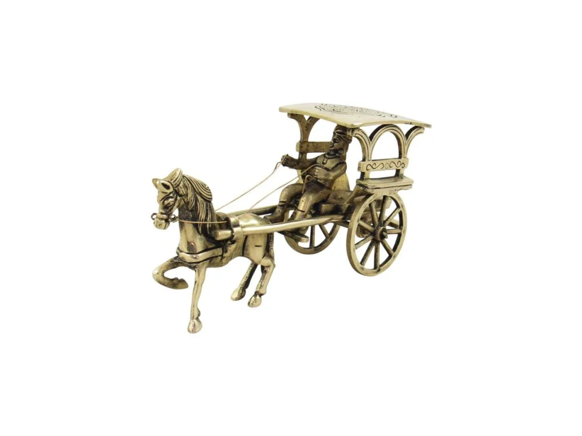 Brass horse cart brass bullock cart brass bullock cart showpiece