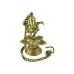 brass wall hanging diya brass ganesha diya hanging diya for pooja room brass ganesha wall hanging deepak with bells hanging diya for temple