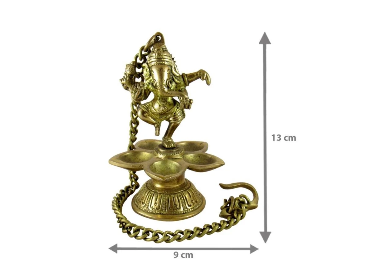 brass wall hanging diya brass ganesha diya hanging diya for pooja room brass ganesha wall hanging deepak with bells hanging diya for temple