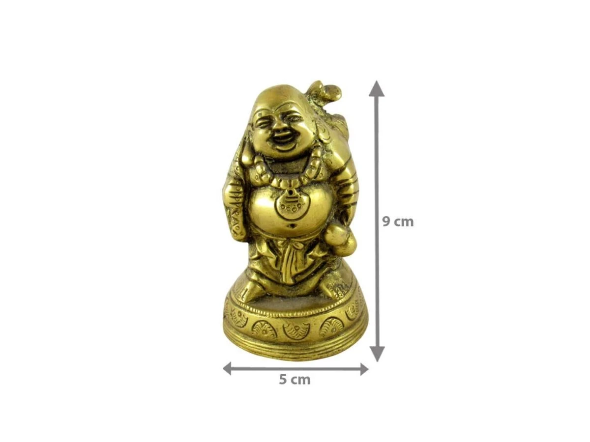 brass laughing Buddha statue