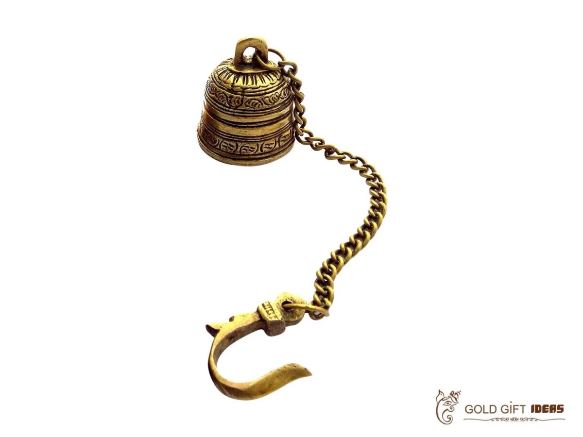 Brass pooja bells, brass bell for home, brass bell for temple, brass bell decoration, brass wall hanging bell, brass wall hanging diya, brass bell wall hanging, brass bell wall decor, Brass Nakshi Hanging Bell