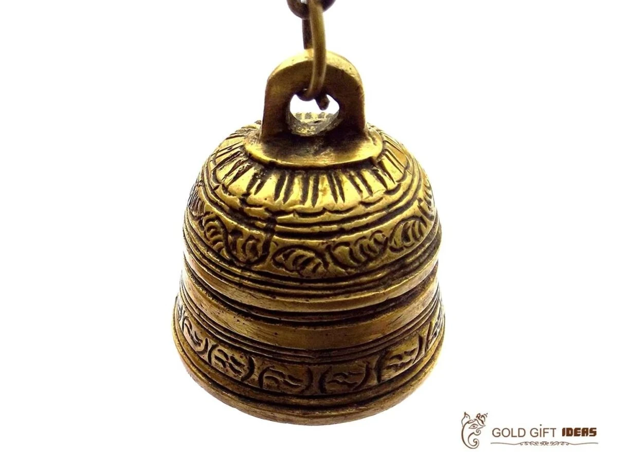 Brass pooja bells, brass bell for home, brass bell for temple, brass bell decoration, brass wall hanging bell, brass wall hanging diya, brass bell wall hanging, brass bell wall decor, Brass Nakshi Hanging Bell