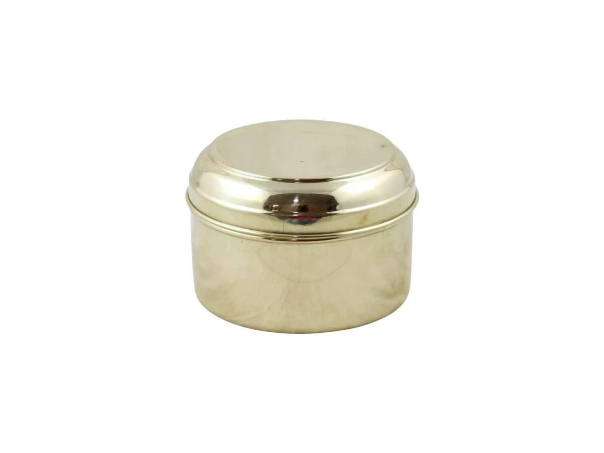Brass box for pooja, Brass storage box, vintage storage box