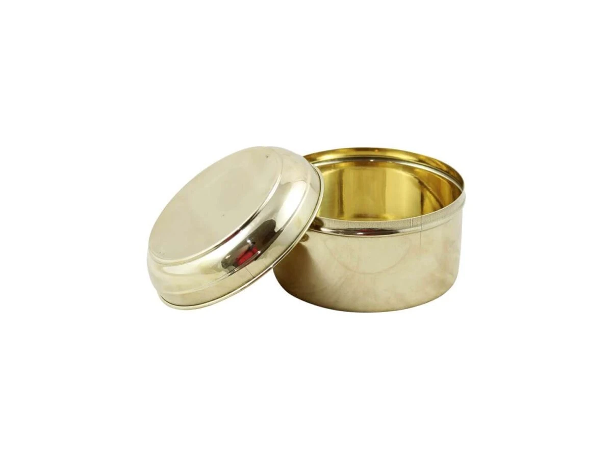 Brass box for pooja, Brass storage box, vintage storage box