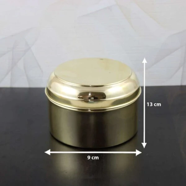 Brass box for pooja, Brass storage box, vintage storage box