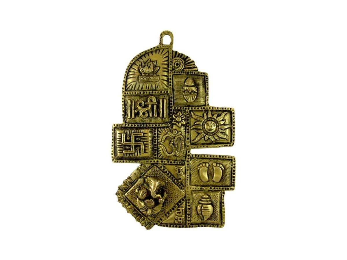 Brass Decorative Vastu Plate, Best Wish Figurine, Home Décor Gift Item, Showpiece Figurine for Home Decor