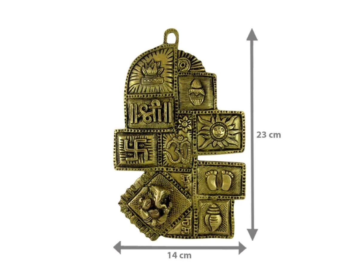 Brass Decorative Vastu Plate, Best Wish Figurine, Home Décor Gift Item, Showpiece Figurine for Home Decor