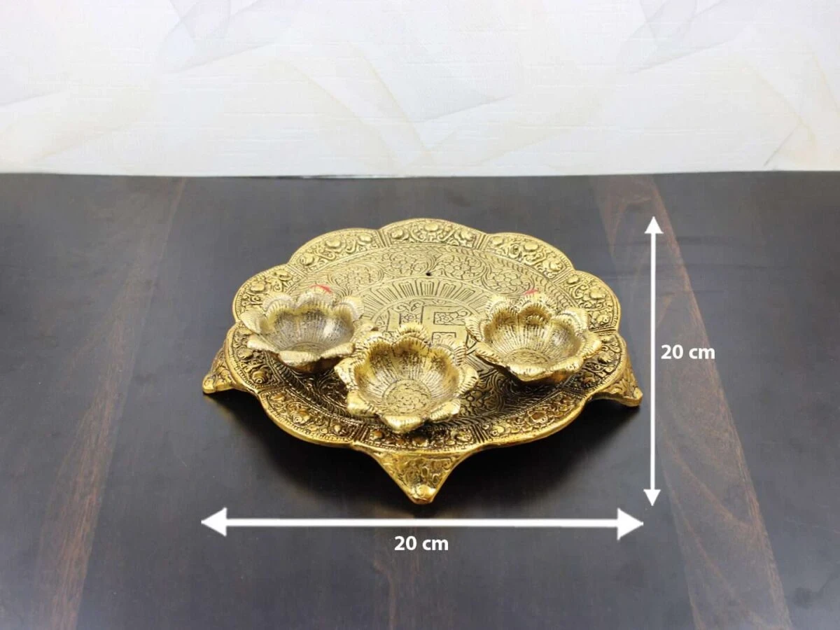 Oxidized pooja thali, gold plated pooja thali, gold plated pooja set, gold plated pooja items, white metal pooja white metal pooja thali set, white metal pooja plates