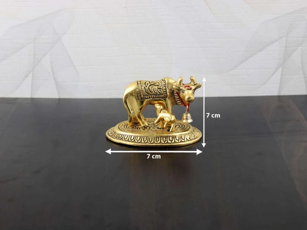 White metal cow and calf cow and calf statue cow and calf idol vastu cow and calf statue in pooja room white metal cow and calf statue white metal small cow