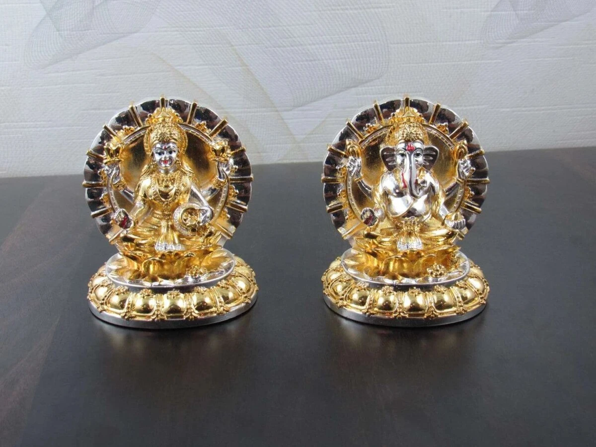 Lakshmi Ganesh idol, silver Lakshmi ganesh idol, Lakshmi ganesha idols for diwali, lakshmi ganesh statue, ganesh laxmi statue, diwali pooja laxmi ganesh idol