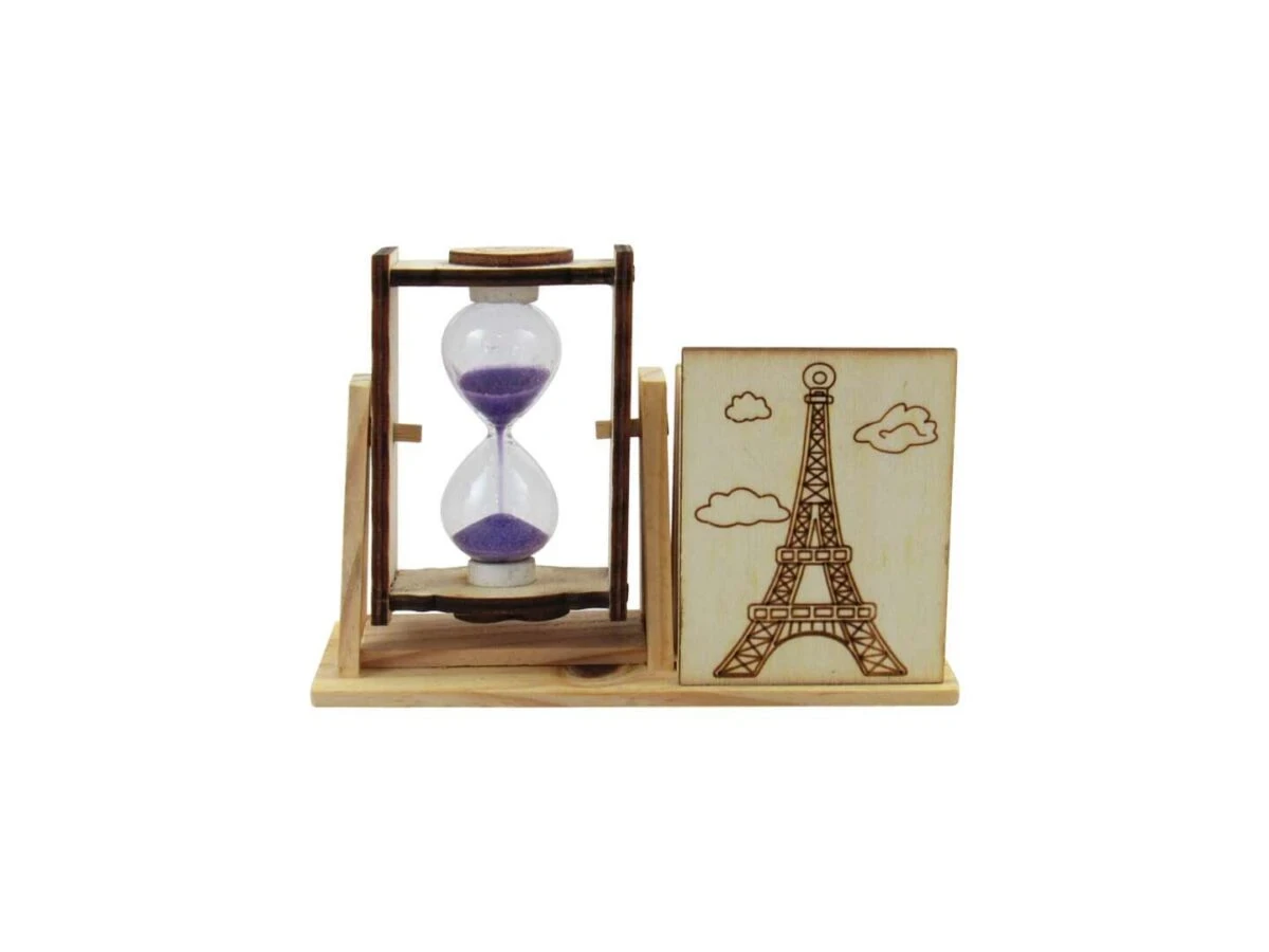 wooden pen stand with clock, pen stand with sand clock, Pen stand with clock, table pen stand with clock, pen stand for office, pen stand for gift, pen stand for office use, pen stand for desk, pen stand for table, pen stand for home, wooden pen stand for office