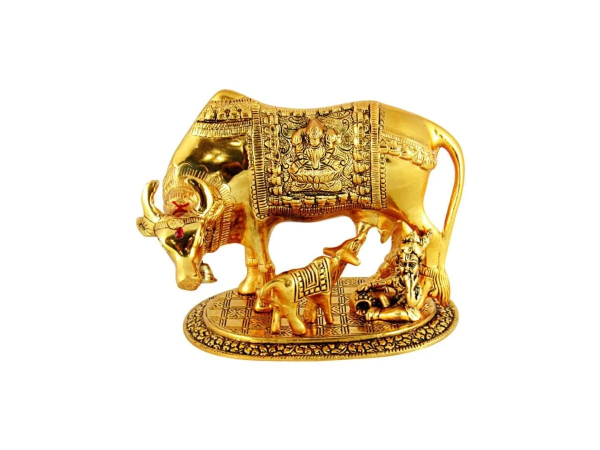 White metal cow and calf cow and calf statue cow and calf idol vastu cow and calf statue in pooja room white metal cow and calf statue white metal small cow