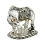 White metal cow and calf cow and calf statue cow and calf idol vastu cow and calf statue in pooja room white metal cow and calf statue white metal small cow