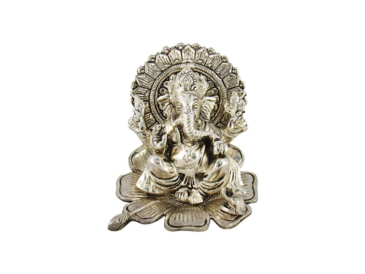 White metal ganesh idol, white metal statue, ganesha idol for home, ganesha idol for office, ganesha idol gift, ganesha murti for car, ganesh statue for temple, ganesh statue for gift, ganesh statue for home decoration