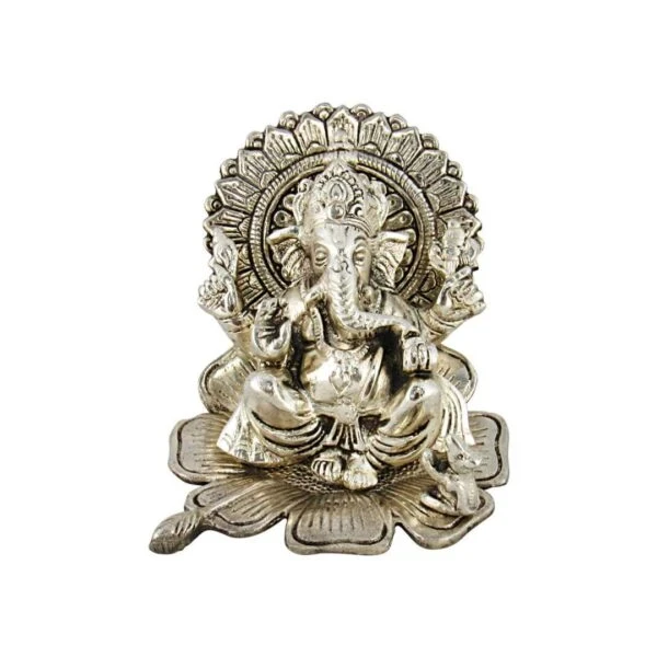 White metal ganesh idol, white metal statue, ganesha idol for home, ganesha idol for office, ganesha idol gift, ganesha murti for car, ganesh statue for temple, ganesh statue for gift, ganesh statue for home decoration