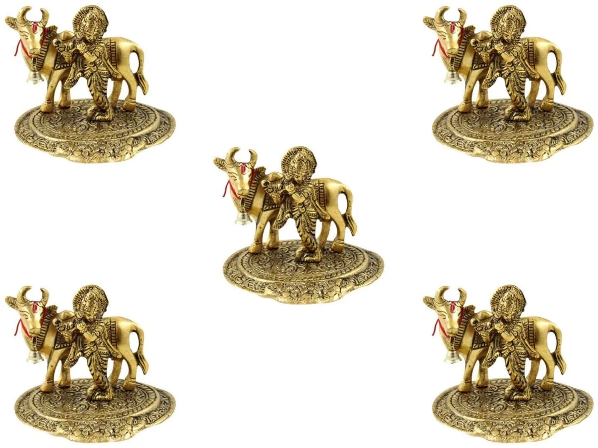 Krishna with cow idol, Krishna with cow idol at home, lord Krishna with cow idol, Krishna with cow brass idol