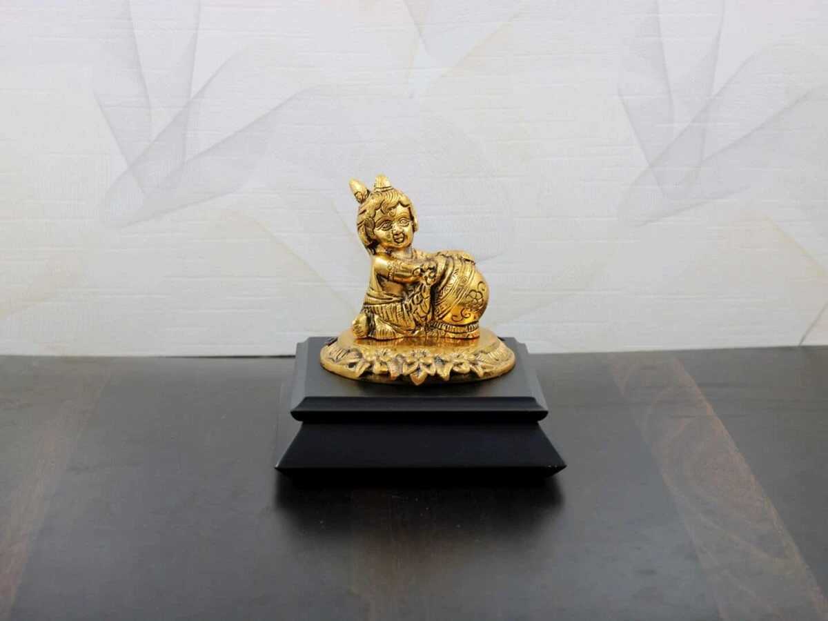 White metal Krishna idol bal gopal idol for home bal gopal brass idol bal gopal Krishna idol Krishna brass statue