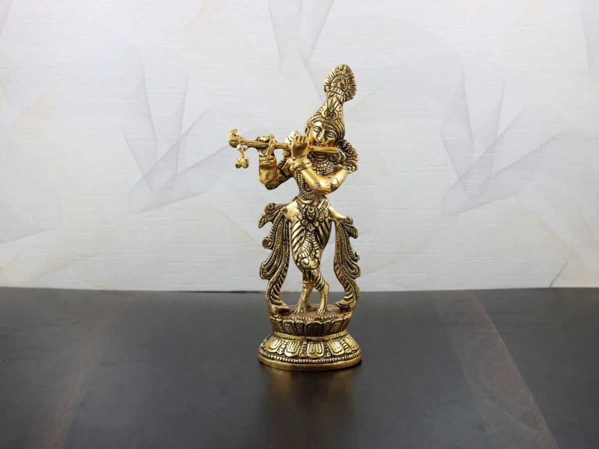 White metal Krishna idol bal gopal idol for home bal gopal brass idol bal gopal Krishna idol Krishna brass statue