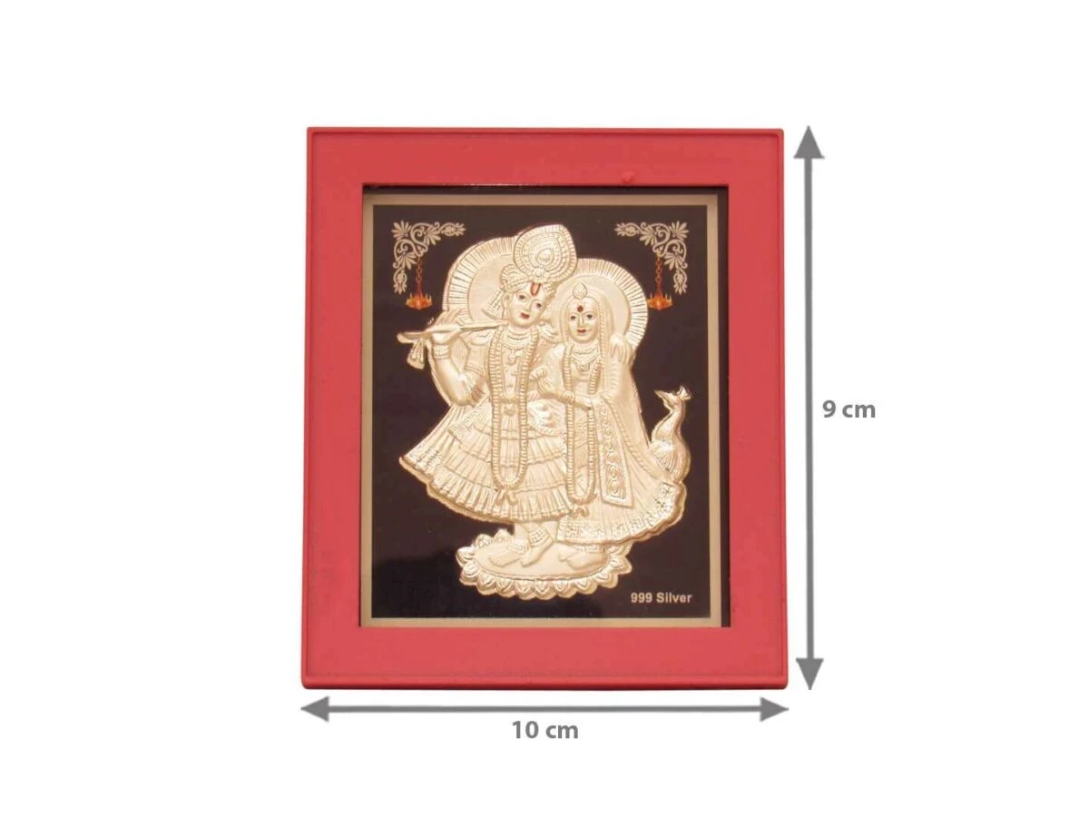 Silver Radha Krishna photo frame, radha Krishna silver frame silver radha krishna idol