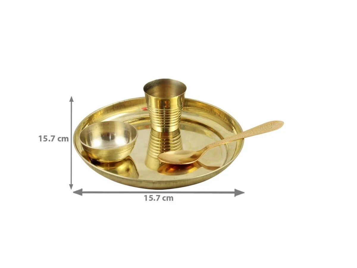 Brass dinner set, brass dinnerware, brass dinner plates, brass dinnerware set, brass dinner thali, brass thali dinner set