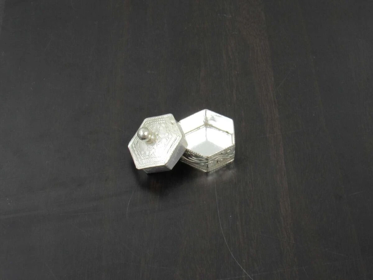 Sindoor dabbi, sindoor box for wedding, sindoor dabbi silver, Pooja items silver, Pooja items for home, kumkum box return gift, pooja items for temple, pooja items for gift, kumkum box silver, sindoor dabbi for women, Return gifts