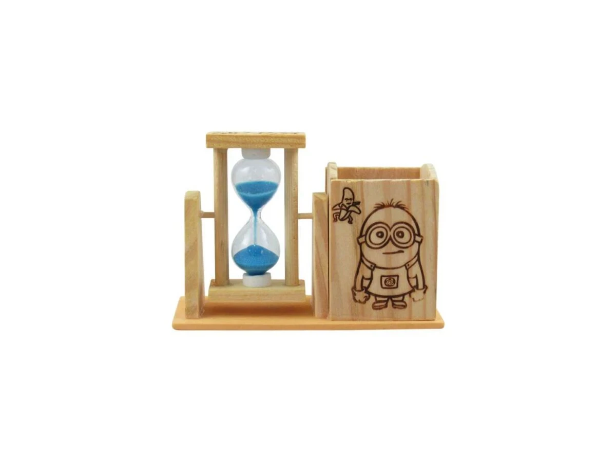 wooden pen stand with clock, pen stand with sand clock, Pen stand with clock, table pen stand with clock, pen stand for office, pen stand for gift, pen stand for office use, pen stand for desk, pen stand for table, pen stand for home, wooden pen stand for office