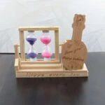 wooden pen stand with clock, pen stand with sand clock, Pen stand with clock, table pen stand with clock, pen stand for office, pen stand for gift, pen stand for office use, pen stand for desk, pen stand for table, pen stand for home, wooden pen stand for office