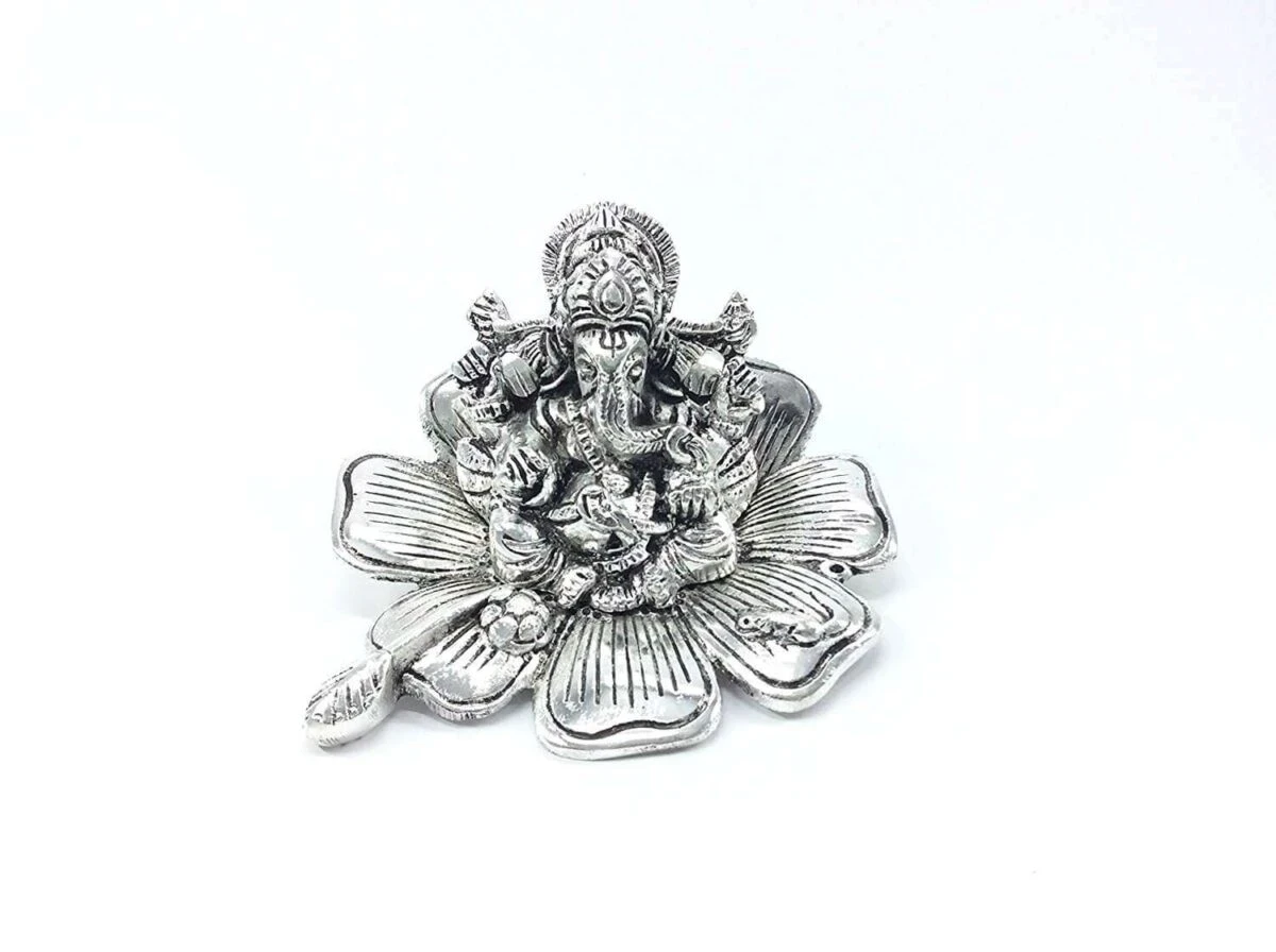 White metal ganesh idol, white metal statue, ganesha idol for home, ganesha idol for office, ganesha idol gift, ganesha murti for car, ganesh statue for temple, ganesh statue for gift, ganesh statue for home decoration