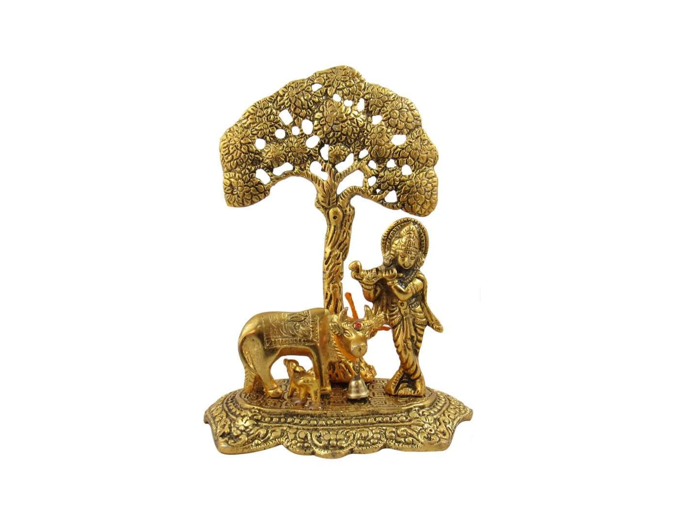 Hand Finished Brass Krishna Statue --34cm x 15cm Hand Finished Brass Krishna Statue --34cm x 15cm