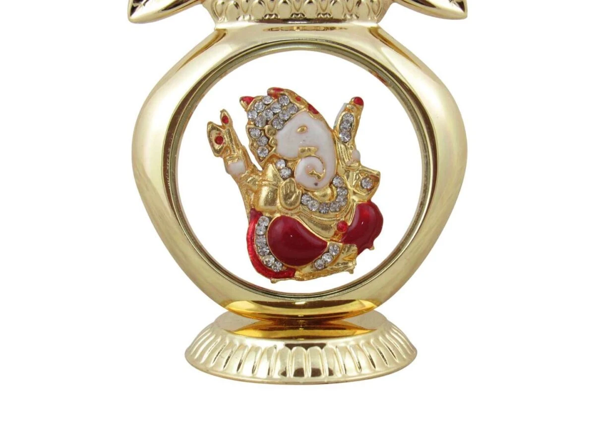 Gold plated ganesha idol for car, ganesha statue for car, ganesha idol for car, ganesha idol for home, ganesha idol for car dashboard online, ganesha statue for home décor, ganesha statue for gift, ganesha statue for office
