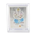999 silver Ganesh frame, silver Ganesh photo frame, pure silver god photo frames, ganesha photo frame, silver ganesha frame