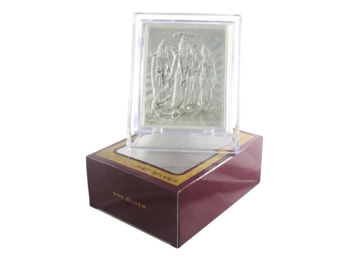 Pure Silver Ram Frame Silver ram darbar frame silver ram photo frame housewarming return gift